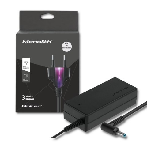 Qoltec Zasilacz Qoltec 50051.65W.HP do notebooka HP (19,5 V; 3,33 A; 65W; 4.5 mm x 3 mm)