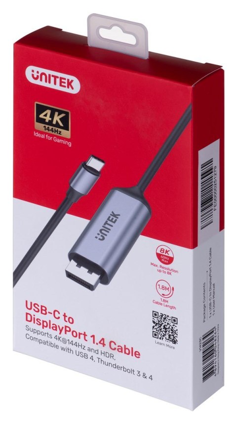 UNITEK UNITEK KABEL ADAPTER USB-C - DP 1.4 8K 60HZ 1,8M
