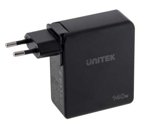 UNITEK UNITEK ŁADOWARKA GAN 2X USB-C, USB-A, 140W