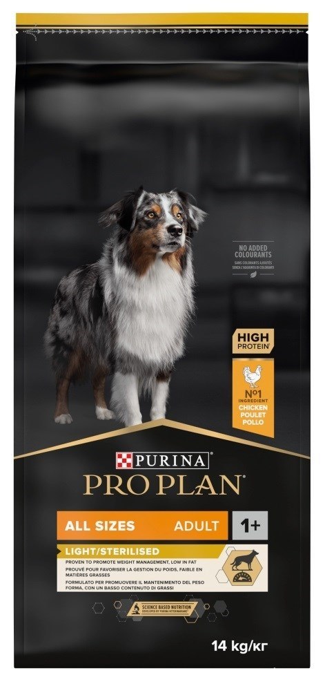 PURINA NESTLE PURINA PRO PLAN Adult Light/Sterilised - sucha karma dla psa - 14 kg