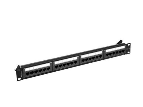 Lanberg LANBERG PATCH PANEL 24 PORT 1U 19" KAT.6A UTP CZARNY PPUA-1024-B