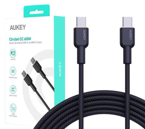 AUKEY AUKEY CB-NCC1 KABEL USB-C QC PD 1M 3A 60W NYLON