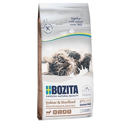 BOZITA BOZITA Indoor & Sterilised Grain free Reindeer - sucha karma dla kotów wysterylizowanych - 10kg