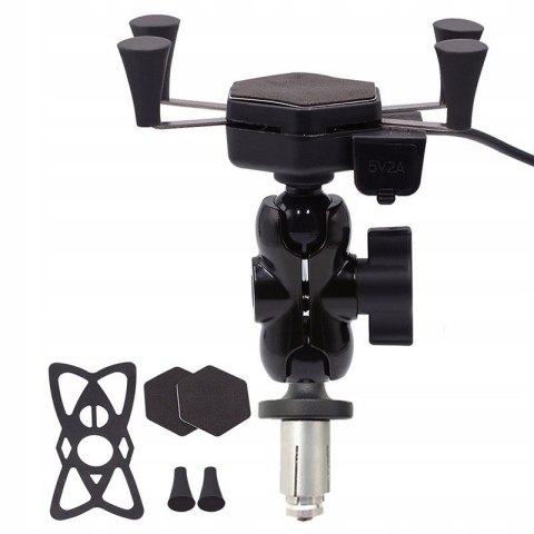 FreedConn Uchwyt na telefon i ładowarka FreedConn MC7C + BM2R mocowanie do główki ramy