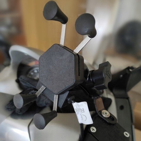 FreedConn Uchwyt na telefon i ładowarka FreedConn MC7C + BM2R mocowanie do główki ramy