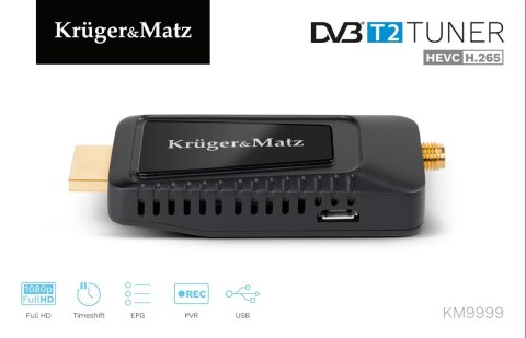 Kruger & Matz KRUGER & MATZ DEKODER DVB-T2H.265 HEVC MINI KM9999