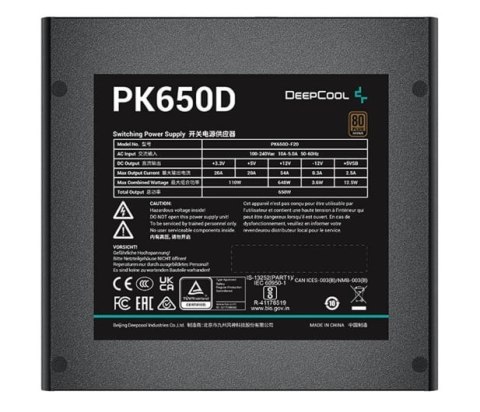 DEEPCOOL Zasilacz Deepcool PK650D 650W Bronze