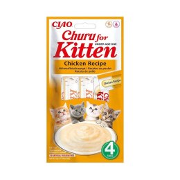 INABA INABA CAT CHURU KITTEN CHICKEN 4x14g (56g)