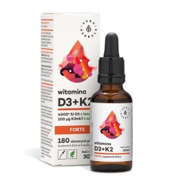 AURA HERBALS Witamina D3 4000 IU + K2 Forte - krople 30ml