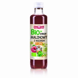 BIO Syrop malinowy z lipą i miodem bez dodatku cukru 250ml POLSKA RÓŻA