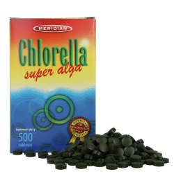 Chlorella algi prasowane 500tabl. (broken cell wall) MERIDIAN