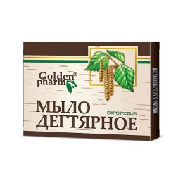 GOLDEN PHARM Mydło dziegciowe w kostce 70g (Ukraina)