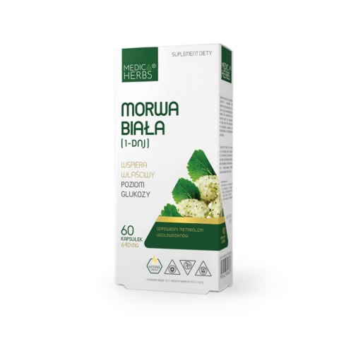 MEDICA HERBS Morwa Biała 640mg, 60 kaps. (1% 1-DNJ)
