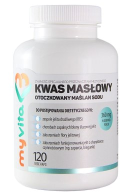 MyVita Kwas masłowy (maślan sodu) 360mg, 120kaps.