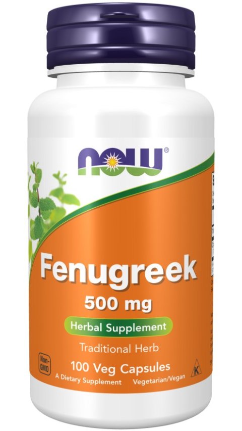 NOW FOODS Fenugreek 500mg, 100kaps. - Kozieradka