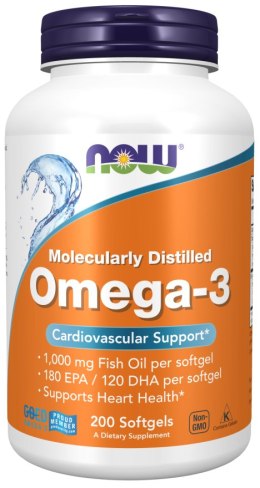 NOW FOODS Omega-3 1000mg, 200sgels.