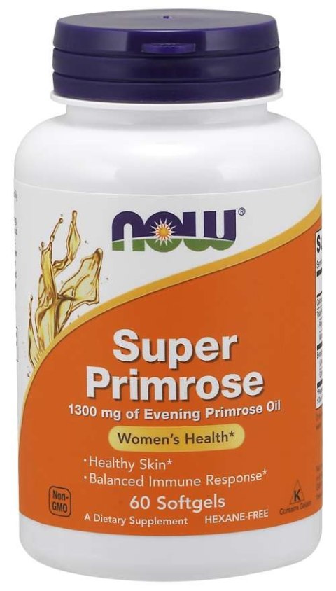 NOW FOODS Super Primrose 1300mg, 60 sgels. - Olej z wiesiołka