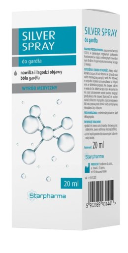 SILVER SPRAY do gardła 20ml STARPHARMA