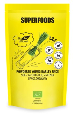 SUPERFOODS Sok z młodego jęczmienia sproszkowany BIO 150g BIO PLANET