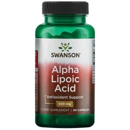 SWANSON Alpha Lipoic Acid 600mg, 60kaps. - kwas alfa liponowy