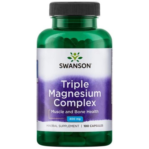 SWANSON Triple Magnesium Complex 400mg, 100kaps.