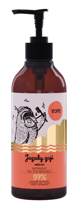 YOPE Żel pod prysznic naturalny Jagody goji i wiśnia 400ml