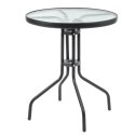 Stolik ogrodowy ze szklanym blatem JUPITER 60cm
