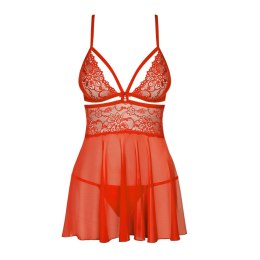 Obsessive 838-BAB-3 babydoll i stringi Red L/XL