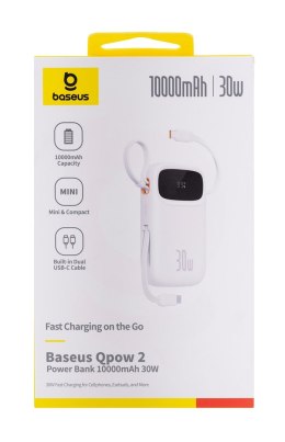 Baseus Powerbank Baseus QPow 2 10000mAh 30W 2xUSB-C (biały)