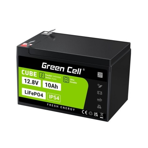 GREEN CELL AKUMULATOR LIFEPO4 CUBE 10AH 12V/12.8V 128WH LFPGC12V10AH
