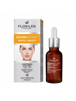 Floslek Dermo Expert White & Beauty rozjaśniający peeling kwasowy na noc 30ml