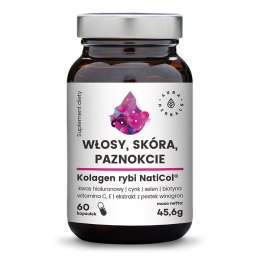 AURA HERBALS Kolagen rybi NatiCol - włosy, skóra, paznokcie 60 kaps.