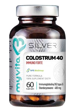 SILVER Colostrum 40 Immuno Forte standaryzowane 400mg, 60kaps. MyVita