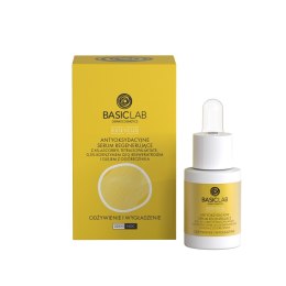 BasicLab Esteticus antyoksydacyjne serum regenerujące z 6% ascorbyl tetraisopalmitate 0.5% koenzymem Q10 i olejem z ogórecznika 15ml