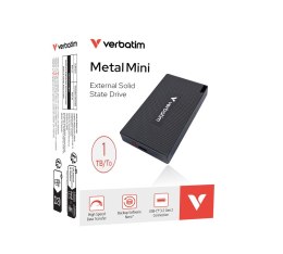 Verbatim 32031 Zewnętrzny dysk SSD 1 TB USB Type-C USB 3.2 Gen 2x2 Szary