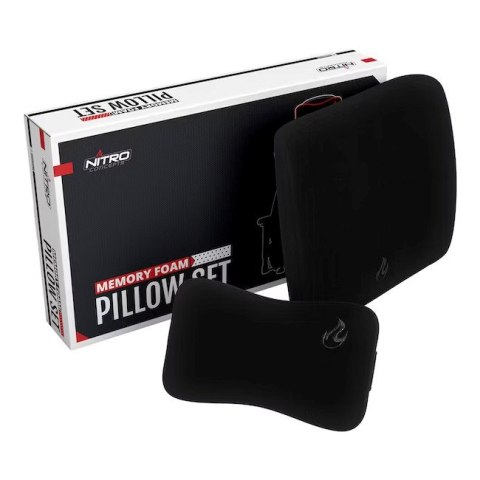 Nitro Concepts Memory Foam Pillow Set Black/Black - zestaw poduszek z pianki