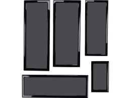 Zestaw filtrów przeciwpyłowych Demciflex do Lian Li O11 Dynamic -/