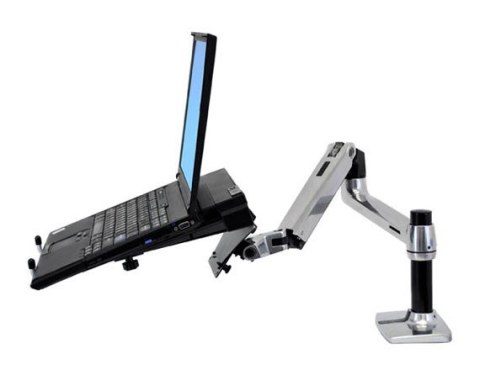 Ergotron LX DESK MOUNT LCD ARM POLISHED/32IN BLACK/WHITE VESA MIS-D