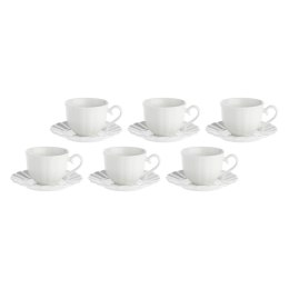 Zestaw 6 filiżanek do herbaty ze spodkiem Ducale - Biały, 220 ml