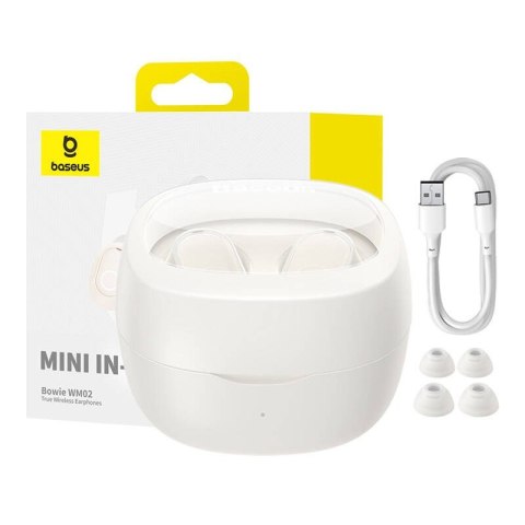 Słuchawki bezprzewodowe Baseus Bowie WM02 (biały)