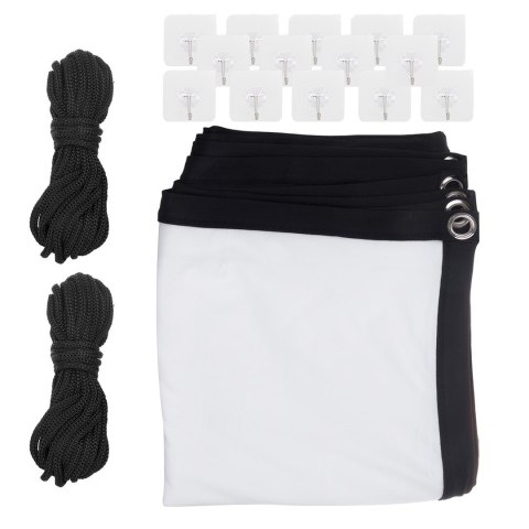 MACLEAN EKRAN PROJEKCYJNY, 150", 300X220CM, OBRAMOWANIE 25MM 4:3, HACZYKI DO NACIĄGU MC-168