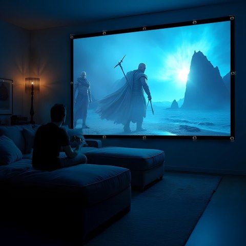 MACLEAN EKRAN PROJEKCYJNY, 150", 300X220CM, OBRAMOWANIE 25MM 4:3, HACZYKI DO NACIĄGU MC-168