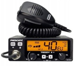 CB Radio PRESIDENT Teddy II+ 12/24V + ASC 7 kolorów AM/FM