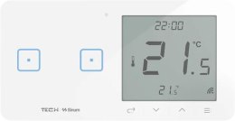 Przewodowy włącznik światła podwójny z regulatorem pokojowym biały WSR-02ML Tech Sterowniki