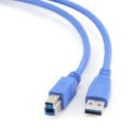 Kabel GEMBIRD CCP-USB3-AMBM-10 (USB 3.0 M - USB 3.0 Typu B M; 3m; kolor niebieski)