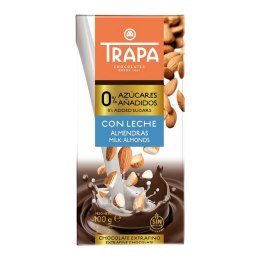 TRAPA Czekolada mleczna z migdałami bez dodatku cukru bezglutenowa 100g