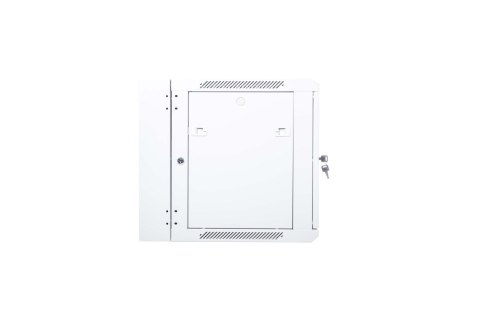 Szafa sieciowa wisząca 19" 9U rack 600x550, drzwi szyba, szary, dzielona, złożona, 60kg