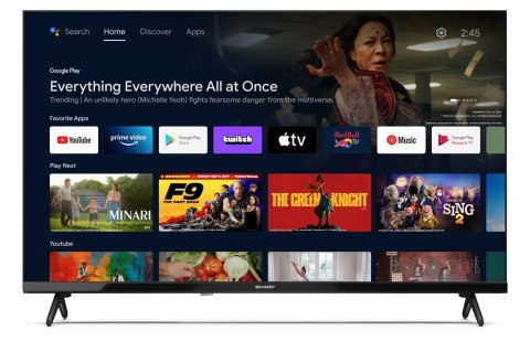 Telewizor SHARP 32" 32FH2EA LED Smart TV HD Ready Android TV Czarny