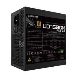 GIGABYTE UD750GM PG5 moduł zasilaczy 750 W 20+4 pin ATX ATX Czarny