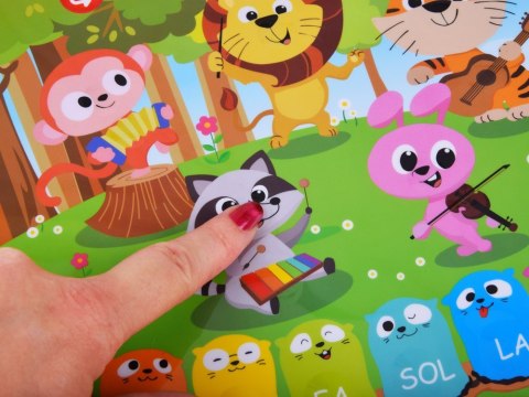 Edukacyjne interaktywne organki ze zwierzątkami odgłosy melodie ZA5955